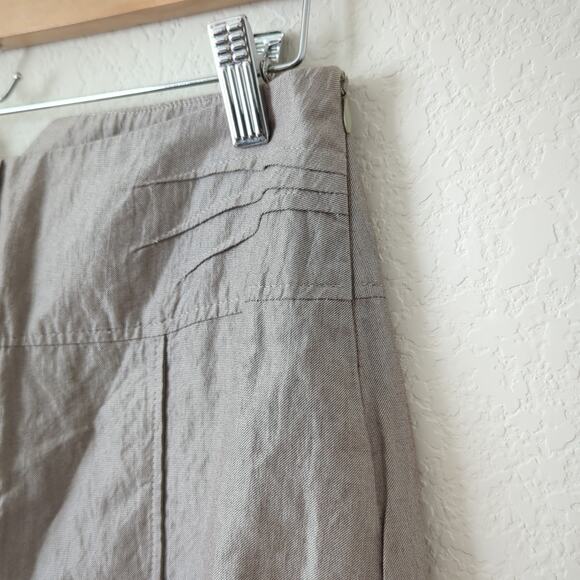 Yuvita Linens Women's Button Front Pencil Skirt Size 6 Lagenlook Artsy Neutrals - Picture 4 of 6